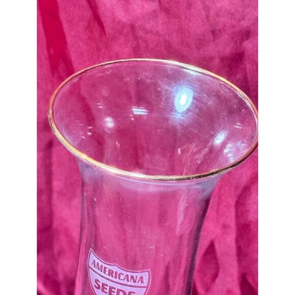 Vintage 10.5” Americana Seed Controlled Bubble Base Bud Vase Clear Glass 1990s - Picture 4 of 6